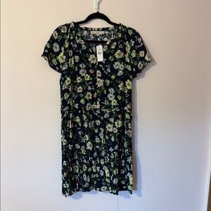 Floral Print Navy Dress
